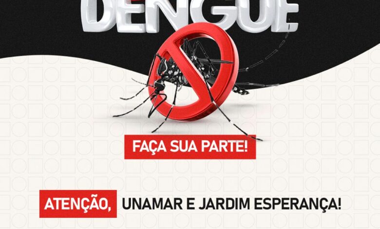 Secretaria de Saúde realiza Dia D de enfrentamento à dengue no próximo sábado (22)