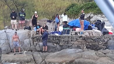 Guarda Marítima e Ambiental auxilia Corpo de Bombeiros e Capitania dos Portos em resgate na Ilha Comprida, em Cabo Frio