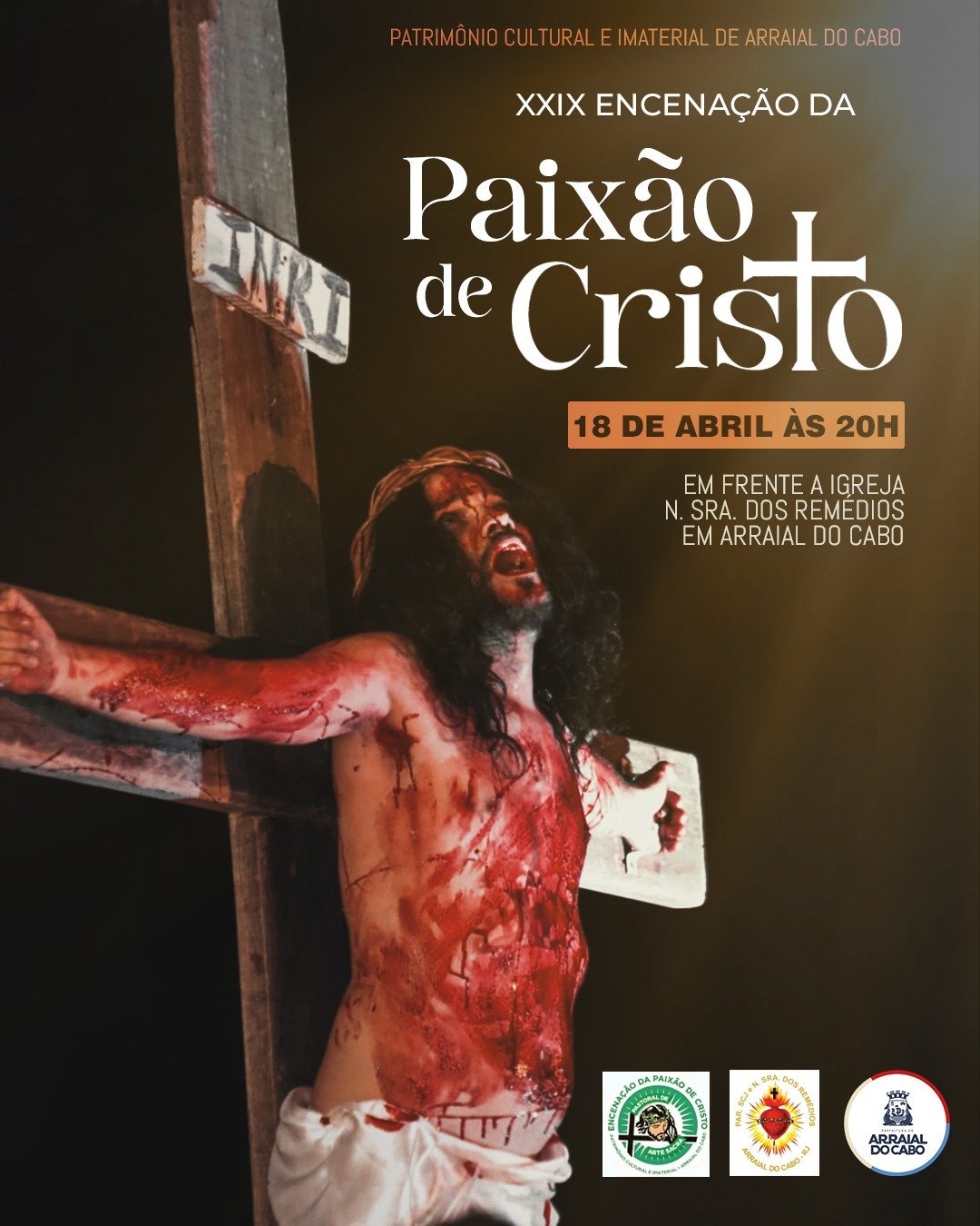 Semana Santa em Arraial do Cabo tem encenação da Paixão de Cristo