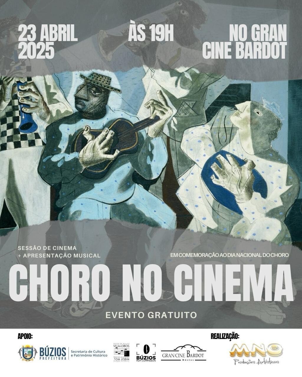 Búzios celebra o Dia Nacional do Choro com evento cultural no Cine Bardot